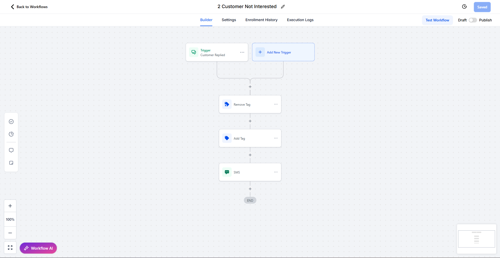 Reply for Uninterested Customer Automation
